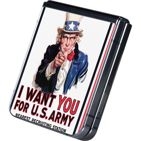 Uncle Sam Vintage War Poster Galaxy Z Flip5 5G Skin