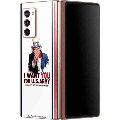 Uncle Sam Vintage War Poster Galaxy Z Fold2 5G Skin