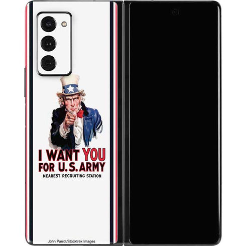 Uncle Sam Vintage War Poster Galaxy Z Fold2 5G Skin
