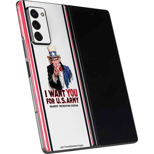 Uncle Sam Vintage War Poster Galaxy Z Fold2 5G Skin