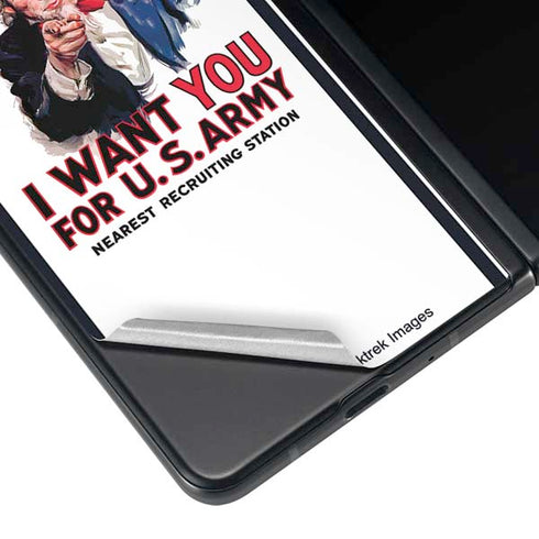 Uncle Sam Vintage War Poster Galaxy Z Fold4 5G Skin