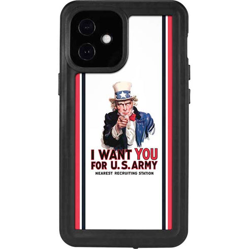 Uncle Sam Vintage War Poster iPhone 12 Mini Waterproof Case