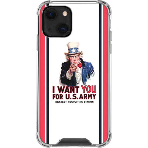 Uncle Sam Vintage War Poster iPhone 14 Plus Clear Case