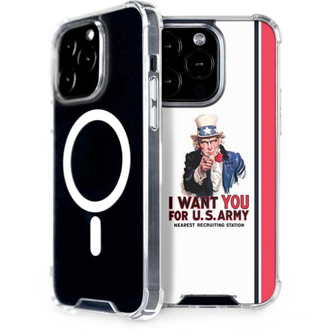 Uncle Sam Vintage War Poster iPhone 15 Pro MagSafe Case
