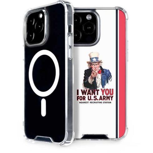 Uncle Sam Vintage War Poster iPhone 14 Pro Max MagSafe Case