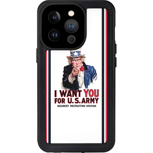 Uncle Sam Vintage War Poster iPhone 14 Pro Waterproof Case