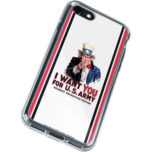 Uncle Sam Vintage War Poster iPhone SE (2nd & 3rd Gen) Clear Case