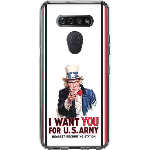 Uncle Sam Vintage War Poster LG K51/Q51 Clear Case