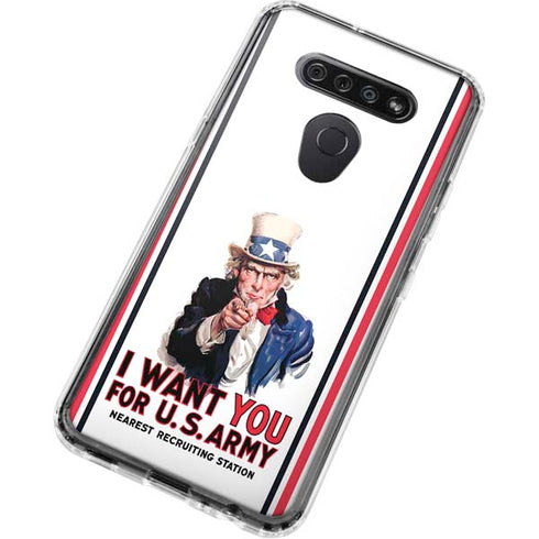 Uncle Sam Vintage War Poster LG K51/Q51 Clear Case