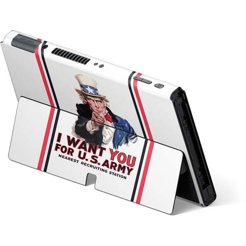Uncle Sam Vintage War Poster Nintendo Switch OLED (2021) Skin