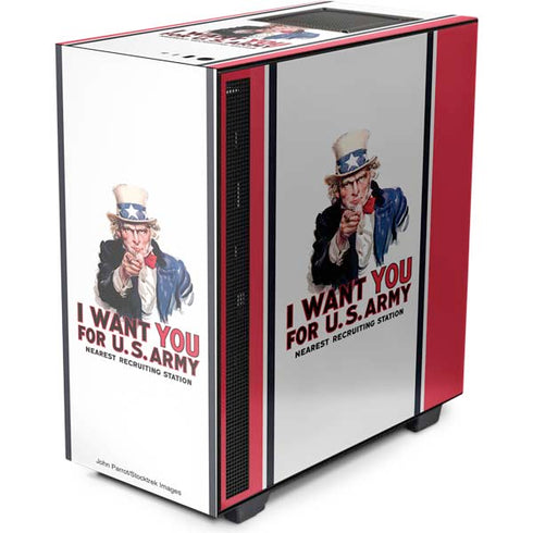 Uncle Sam Vintage War Poster NZXT H510 Compact ATX Mid-Tower Case Skin
