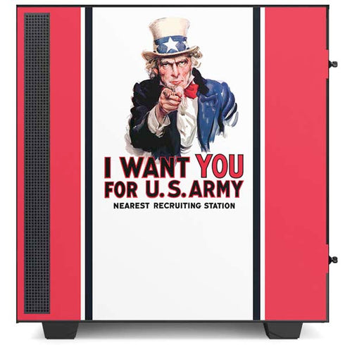 Uncle Sam Vintage War Poster NZXT H510 Compact ATX Mid-Tower Case Skin
