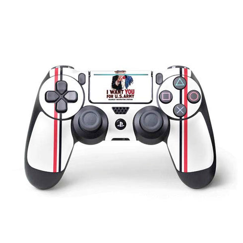 Uncle Sam Vintage War Poster PS4 Pro/Slim Controller Skin