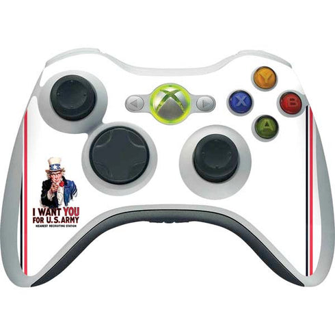 Uncle Sam Vintage War Poster Xbox 360 Wireless Controller Skin
