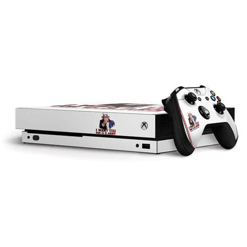Uncle Sam Vintage War Poster Xbox One X Bundle Skin