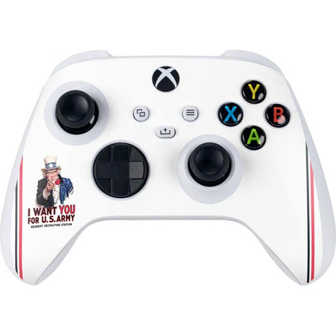 Uncle Sam Vintage War Poster Xbox Series S Controller Skin