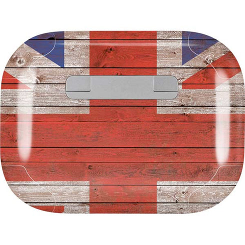United Kingdom Flag Dark Wood AirPods Pro 2nd Gen Skin