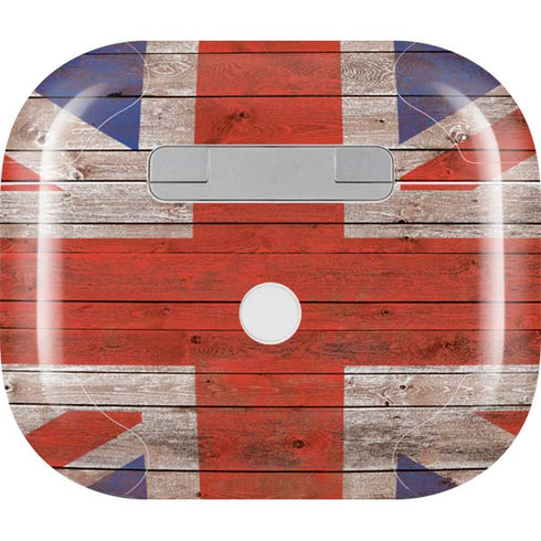 United Kingdom Flag Dark Wood Apple AirPods (3rd Gen 2021) Skin