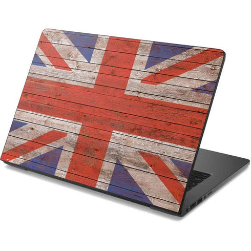 United Kingdom Flag Dark Wood Dell Chromebook Skin
