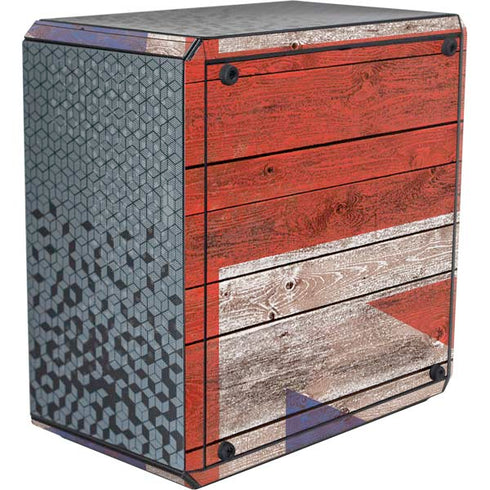 United Kingdom Flag Dark Wood Cooler Master MasterBox Q300L Mini Tower Skin