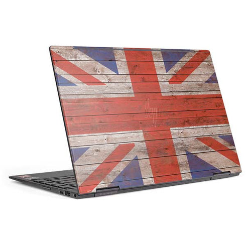 United Kingdom Flag Dark Wood HP Envy Skin