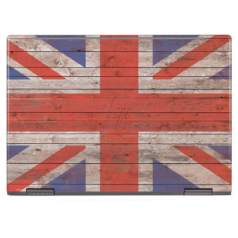 United Kingdom Flag Dark Wood HP Envy Skin