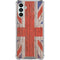 United Kingdom Flag Dark Wood Galaxy A13 5G Clear Case