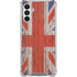 United Kingdom Flag Dark Wood Galaxy A13 5G Clear Case