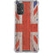 United Kingdom Flag Dark Wood Galaxy A32 5G Clear Case