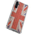 United Kingdom Flag Dark Wood Galaxy A54 5G Clear Case