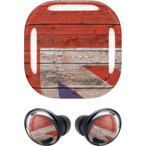 United Kingdom Flag Dark Wood Galaxy Buds Pro Skin