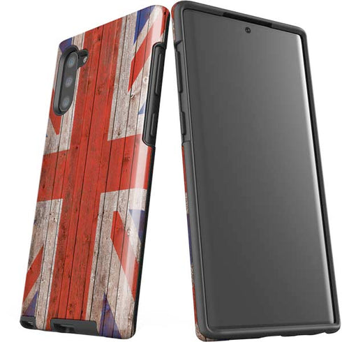 United Kingdom Flag Dark Wood Galaxy Note 10 Pro Case