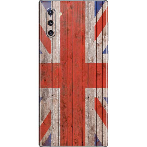 United Kingdom Flag Dark Wood Galaxy Note 10 Skin