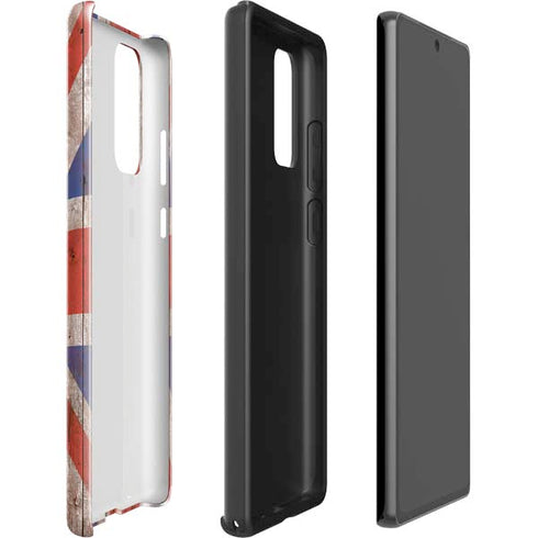 United Kingdom Flag Dark Wood Galaxy Note20 5G Pro Case