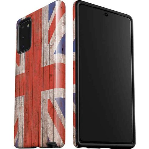 United Kingdom Flag Dark Wood Galaxy Note20 5G Pro Case