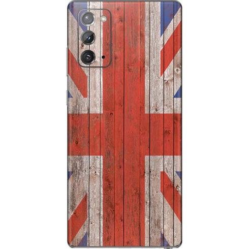 United Kingdom Flag Dark Wood Galaxy Note20 5G Skin