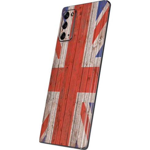 United Kingdom Flag Dark Wood Galaxy Note20 5G Skin