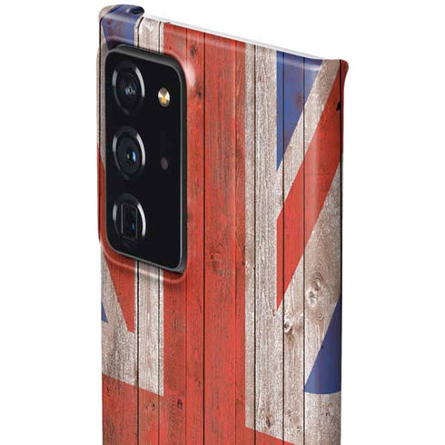 United Kingdom Flag Dark Wood Galaxy Note20 Ultra 5G Lite Case