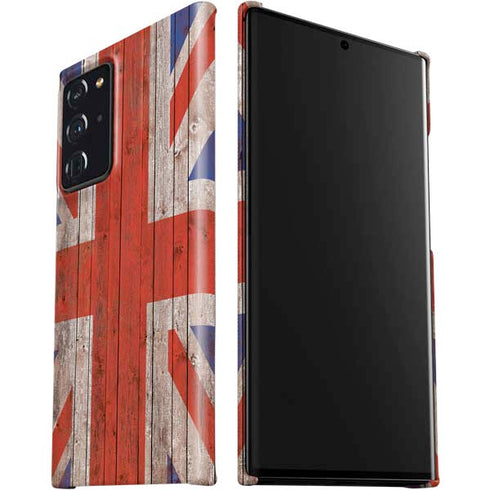 United Kingdom Flag Dark Wood Galaxy Note20 Ultra 5G Lite Case