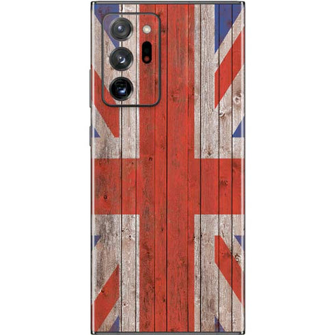 United Kingdom Flag Dark Wood Galaxy Note20 Ultra 5G Skin