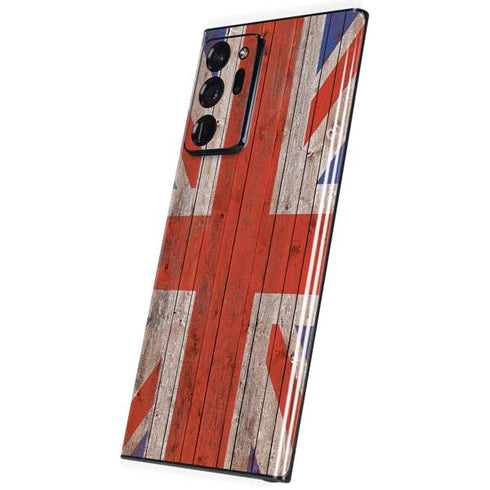 United Kingdom Flag Dark Wood Galaxy Note20 Ultra 5G Skin