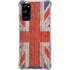 United Kingdom Flag Dark Wood Galaxy S20 FE Clear Case