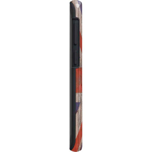 United Kingdom Flag Dark Wood Galaxy S20 Plus Pro Case