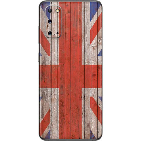 United Kingdom Flag Dark Wood Galaxy S20 Skin