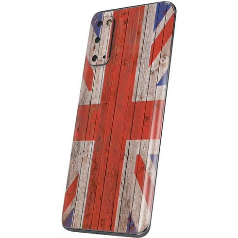 United Kingdom Flag Dark Wood Galaxy S20 Skin
