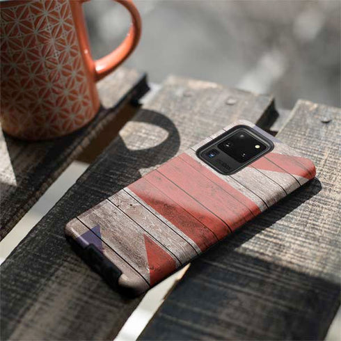 United Kingdom Flag Dark Wood Galaxy S20 Ultra 5G Pro Case