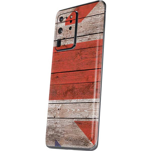 United Kingdom Flag Dark Wood Galaxy S20 Ultra 5G Skin
