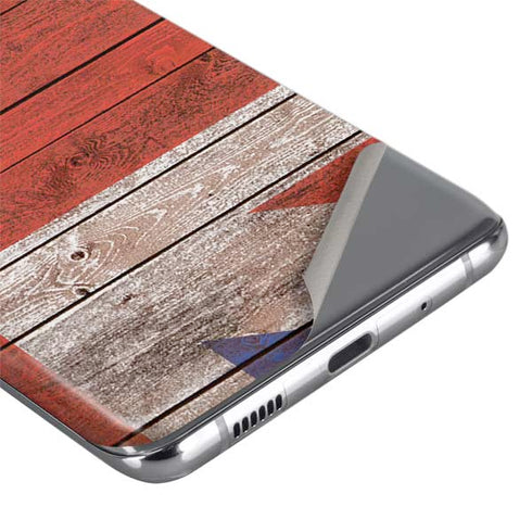 United Kingdom Flag Dark Wood Galaxy S20 Ultra 5G Skin