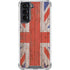 United Kingdom Flag Dark Wood Galaxy S21 5G Clear Case