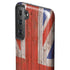United Kingdom Flag Dark Wood Galaxy S21 FE Pro Case